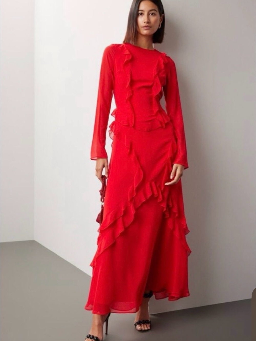 DELFI Annika Ruffled Maxi Dress